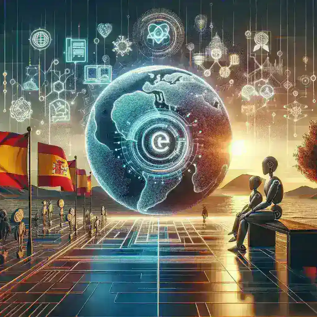 "Grupo de expertos de AESIA y UNESCO discutiendo la ética de la inteligencia artificial en España, resaltando las directrices y normativas para un desarrollo tecnológico responsable."
